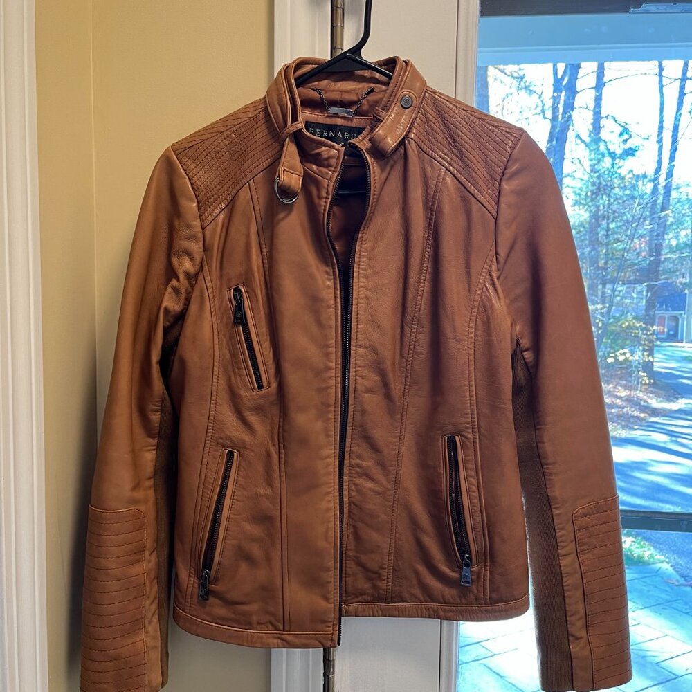 Women's Leather Biker Jacket Bernardo